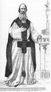 ピエール ウジェーヌ ヴェントラ (1807-1875) の肖像 (ピエール=ミシェル=エリヤ) 預言者エリーの生まれ変わりのふりをした労働者 ジュール ボワ作「サタニズムと魔法」より アンリ ド マルヴォスト作 1895 年 個人蔵