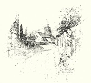1790年のケント州ブロムリー教会(リトグラフ) 作： Herbert (after) Railton