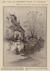 ウィリアム ホガースのかつての家、チズウィック、ロンドン (リソ) 作： Herbert (after) Railton