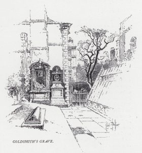 ゴールドスミスの墓(彫刻) 作： Herbert (after) Railton