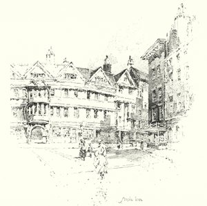 Staple Inn, London (litho) 作： Herbert (after) Railton