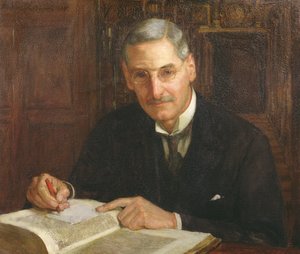 Percy Stafford Allenin (1869-1933) muotokuva Oxfordin Corpus Christi Collegen presidentistä ja Erasmian-tutkijasta 作： Herbert Arnould Olivier