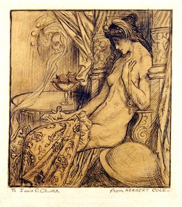 The Sphynx（インク、鉛筆、水彩、紙） 作： Herbert Cole