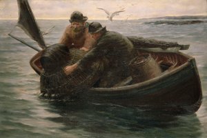 ロブスター鍋の運搬 作： Herbert E. Butler