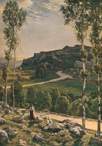 「プロヴァンスの山道」、1904 年、1930 年頃。 作： Herbert Edwin Pelham Hughes Stanton