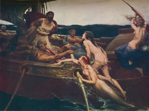 ユリシーズとサイレン、1909年、c1950。 作： Herbert James Draper