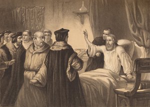 修道士たちに襲われた病床でのウィクリフ、1886
