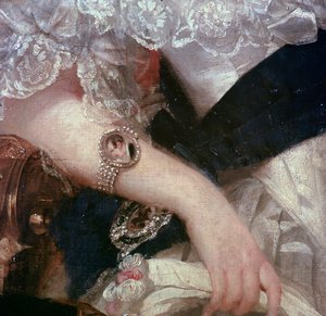 ビクトリア女王の肖像画の詳細、1841 年 作： Herbert Luther Smith