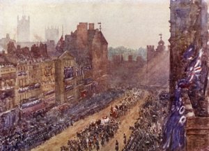 ヴィクトリア女王の葬儀、1901年2月2日（カラーリトグラフ