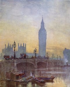 The Bridge at Westminster（カラーリトグラフ 作： Herbert Menzies (after) Marshall
