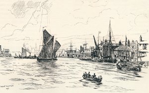ライムハウスピアから、1873年、1894年 作： Herbert Menzies Marshall