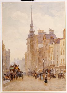 セントポールの階段からラドゲートヒルを見下ろす、1900 作： Herbert Menzies Marshall