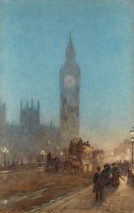 ウェストミンスター橋のたそがれ（水彩、ボディカラー） 作： Herbert Menzies Marshall