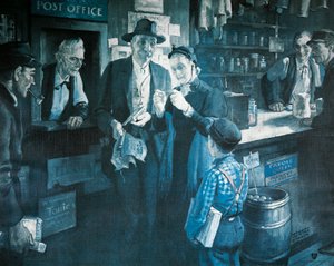 1800 年代後半の眼鏡店、アメリカン オプティカル カンパニーの広告 作： Herbert Morton Stoops
