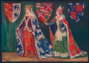 マーガレット、プリンセスオブウェールズ、1410年。ジョイス、ティップフト夫人、1460年、1926年 作： Herbert Norris