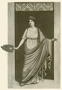 Himation。紀元前550年から紀元前300年の間にギリシャとローマで着用された衣服、1924年。 作： Herbert Norris