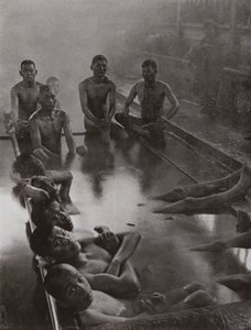 カナワの銭湯（モノクロ写真 作： Herbert Ponting