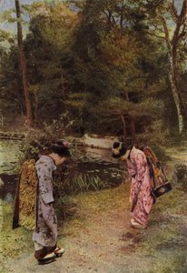 金閣寺旧庭園での挨拶（写真 作： Herbert Ponting