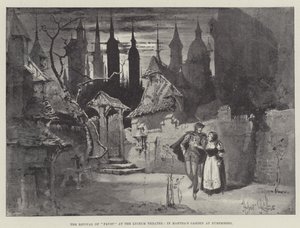 ニュルンベルクのマーサズガーデンにあるライシアム劇場でのファウストの復活 作： Herbert Railton