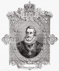 ルネブラン（1811-82）の「歴史革命フランセーズ」からPannemaker-Lignyによって刻まれたアンリ4世 作： Hercule Catenacci