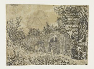 ブレデロード城跡 南西から見たブレデロード城跡 作： Hercules Segers