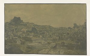 川のある谷と四つの塔のある町 作： Hercules Segers