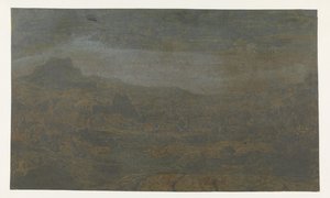 川のある谷と四つの塔のある町 作： Hercules Segers