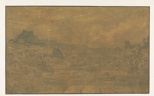 川のある谷と四つの塔のある町 作： Hercules Segers