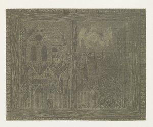 Segers の家の窓から Noorderkerk を眺める Segers の家の窓から Noorderkerk に向かって見る 作： Hercules Segers