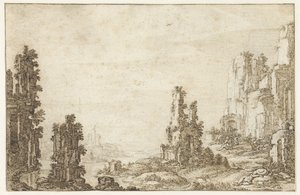 廃墟のある風景 作： Herman Breckerveld