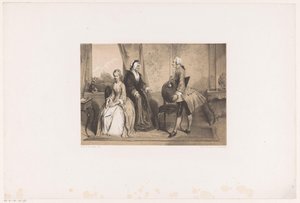 18 世紀のインテリアの 3 人の人物 作： Herman Frederik Carel ten Kate