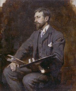可能性のある自画像、c.1890-1900 作： Herman Gustave Herkomer