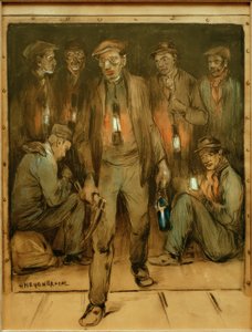 入り口の鉱夫 作： Herman Heijenbrock