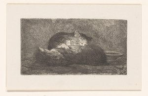 2匹の猫 作： Herman Johannes van der Weele
