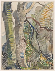森林景観 作： Herman Kruyder (signed by artist)