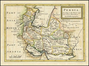 1740年ペルシャ地図