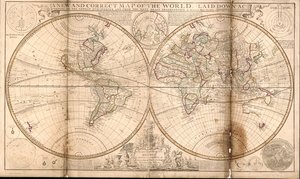 最新の発見と最も正確な観測に基づき作成された、新しく正しい世界地図 LOC 2017585674