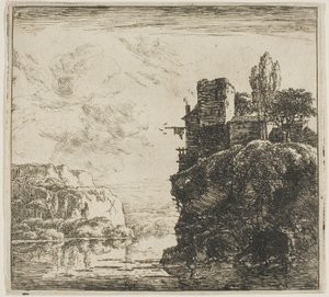 岩と岩の間を流れる川（一連の風景シリーズより 作： Herman Naijwincx