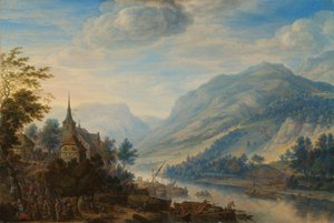 ライネック近くのライン川の眺め 作： Herman Saftleven
