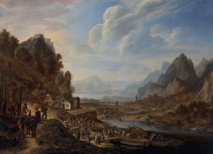 Uma paisagem fluvial renana 作： Herman the Younger Saftleven