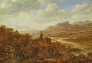 ライン川のある風景、1652年
