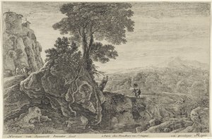 岩の上に建物のある風景 十二の風景（連載タイトル） 作： Herman van Swanevelt