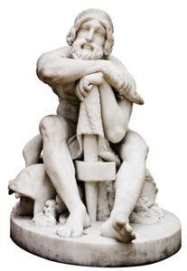 ハンマーで休むトール 作： Hermann Ernst Freund