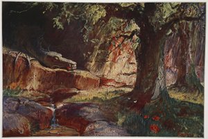 洞窟の中のファフナー、1906 作： Hermann Hendrich