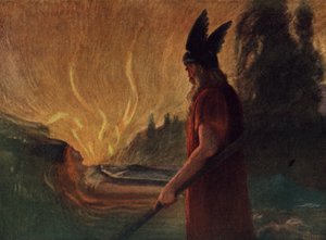 瞬時に火の流れが噴出した 作： Hermann Hendrich