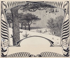 ユーゲントシュティール国境の冬景色 作： Hermann Hirzel