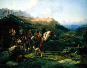 1832年にアルプスの牧草地から出発