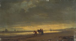 干潮時のオランダの海岸 作： Hermann Mevius