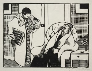 おばあさん、今日は熱烈にマルサスの授業でした。 作： Hermann Paul