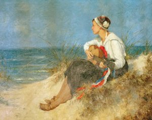 ビーチでの瞑想的な時間 作： Hermann Seeger